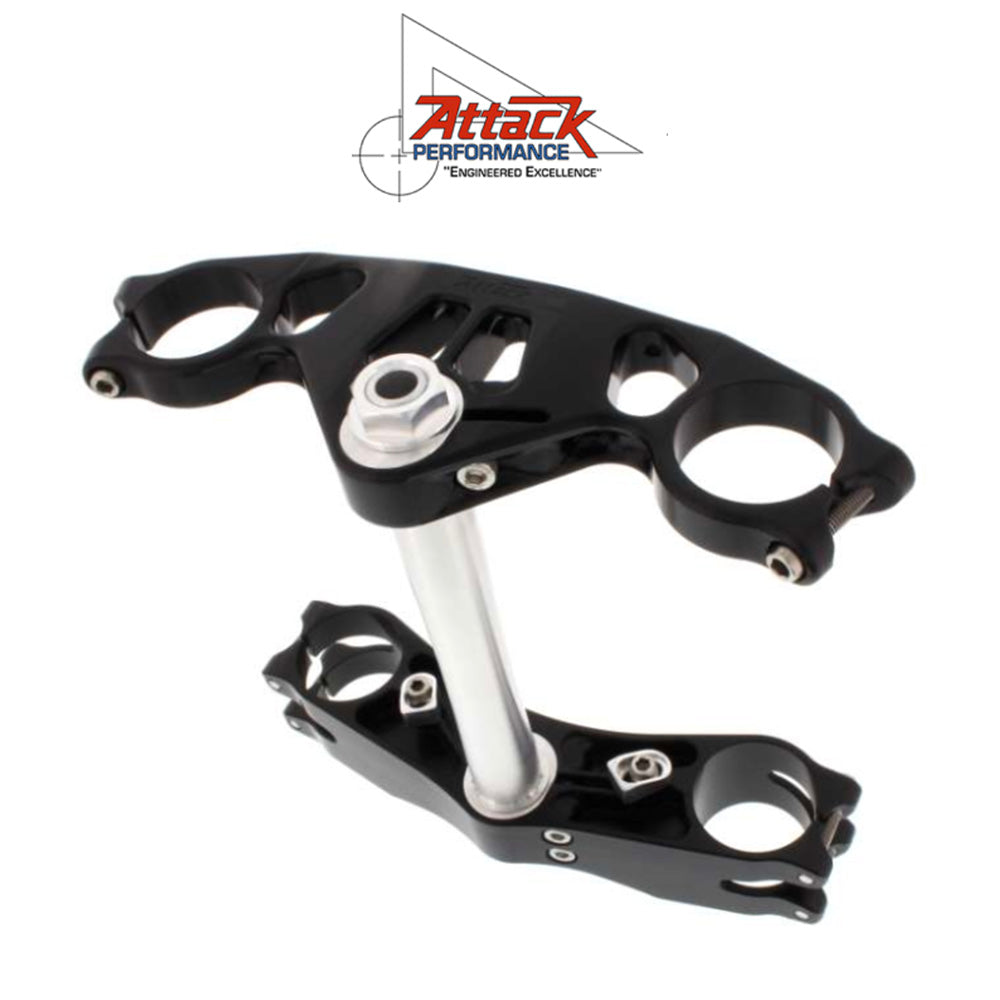 2015-2025年式 ヤマハ ＹＺＦ－Ｒ１用 アタックパフォーマンス製トリプルクランプキット(ブラック)　Attack Performance TRIPLE CLAMP KIT, GP, YZFR1 15- , BLACK (消費税、送料込み)