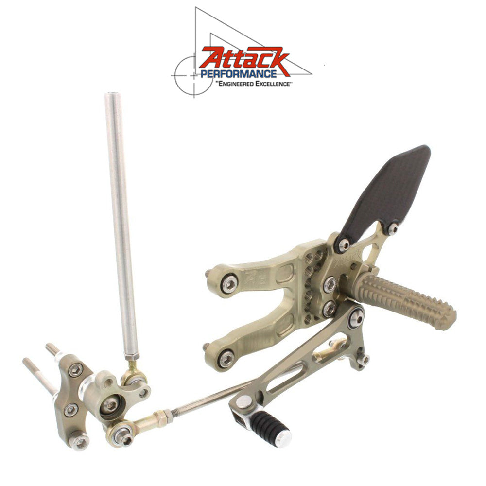 2007-2024年式 ホンダ ＣＢＲ６００ＲＲ用 アタックパフォーマンス製リアセット(エアロハード)　Attack Performance REAR SET KIT, HON CBR600RR 07- , AERO HARD (消費税、送料込み)