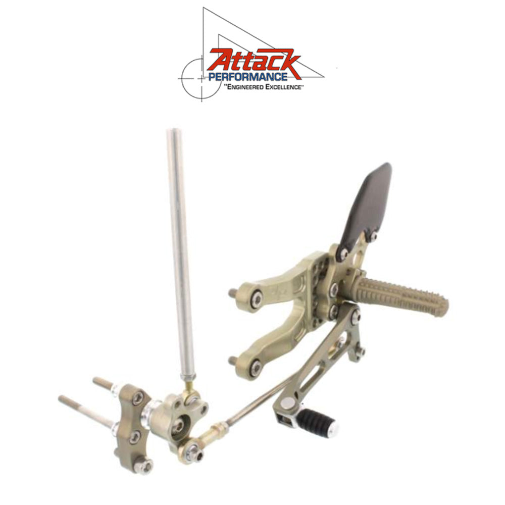 2007-2024年式 ホンダ ＣＢＲ６００ＲＲ用 アタックパフォーマンス製リアセット(エアロハード)　Attack Performance REAR SET KIT, HON CBR600RR 07- , AERO HARD (消費税、送料込み)