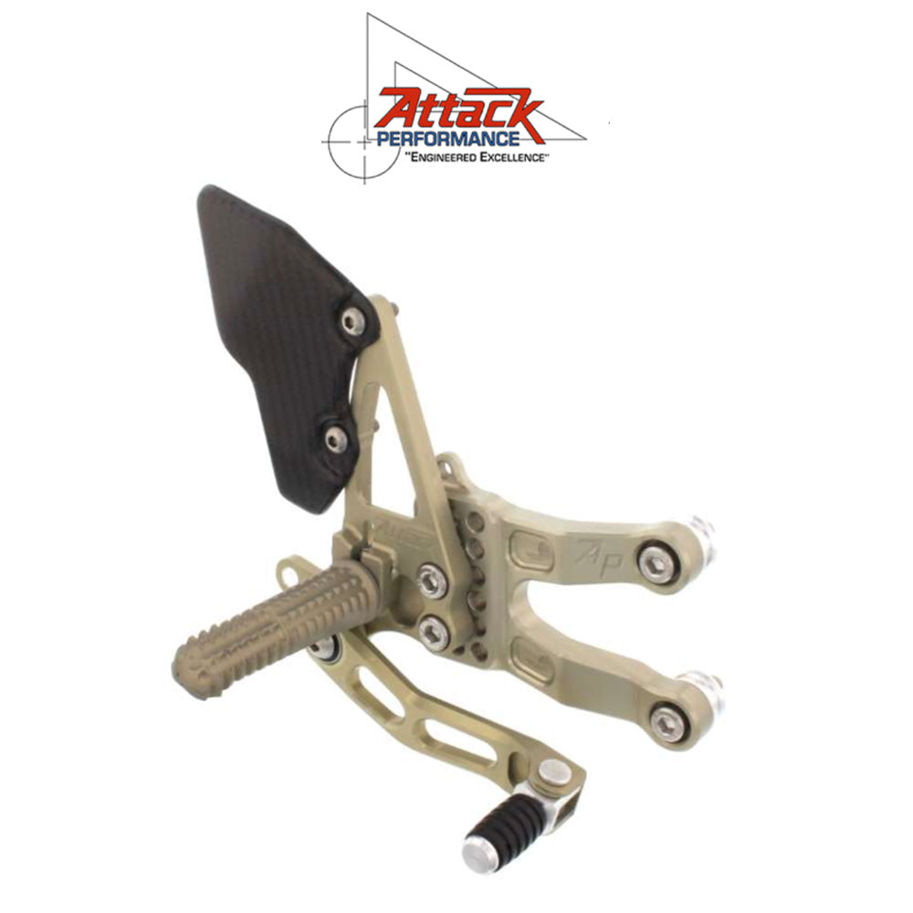 2007-2024年式 ホンダ ＣＢＲ６００ＲＲ用 アタックパフォーマンス製リアセット(エアロハード)　Attack Performance REAR SET KIT, HON CBR600RR 07- , AERO HARD (消費税、送料込み)