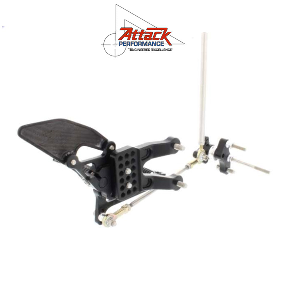 2007-2024年式 ホンダ ＣＢＲ６００ＲＲ用 アタックパフォーマンス製リアセット(ブラック)　Attack Performance REAR SET KIT, HON CBR600RR 07- , BLACK (消費税、送料込み)