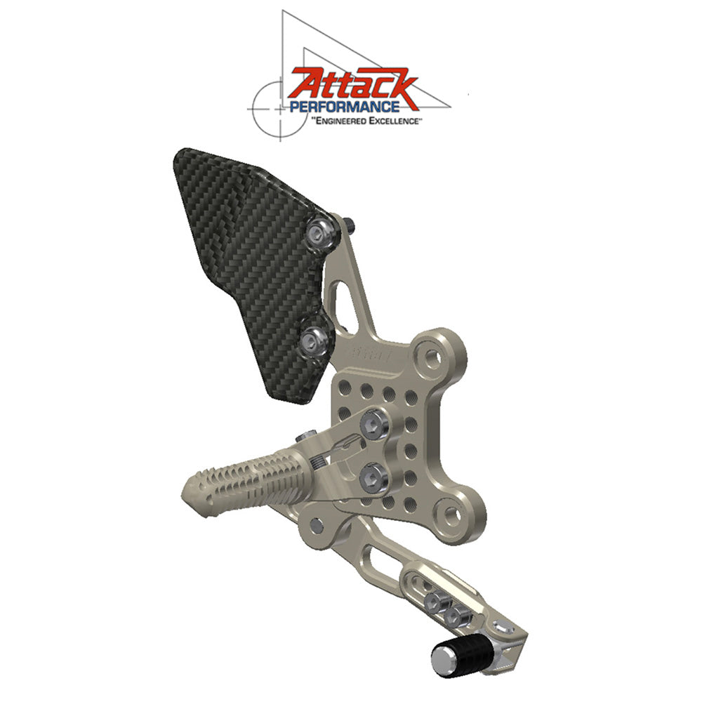 2025年式以降 ヤマハ YZF-R9用 アタックパフォーマンス製リアセット(エアロハード)　Attack Performance REAR SET KIT, YZF R9, AERO HARD (消費税、送料込み)  SKU 125110G