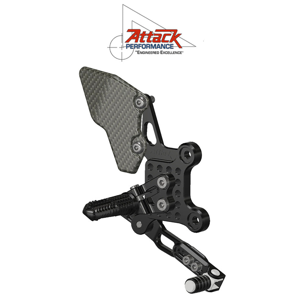 2025年式以降 ヤマハ YZF-R9用 アタックパフォーマンス製リアセット(ブラック)　Attack Performance REAR SET KIT, YZF R9, BLACK (消費税、送料込み)  SKU 125110B