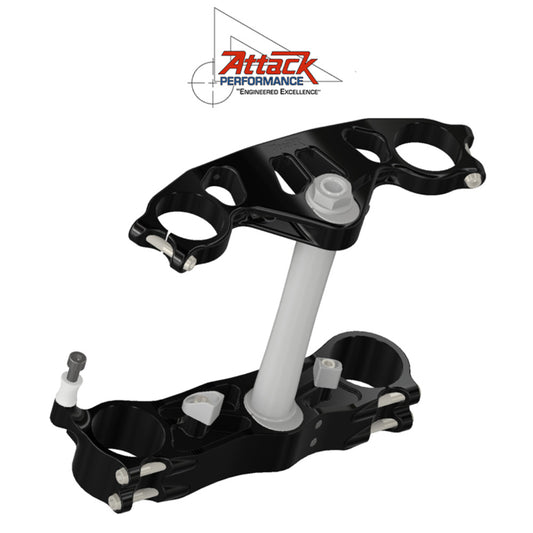2025年式以降 ヤマハ YZF-R9用 アタックパフォーマンス製GPトリプルクランプキット(ブラック)　Attack Performance TRIPLE CLAMP KIT, GP, YZF R9, BLACK (消費税、送料込み)