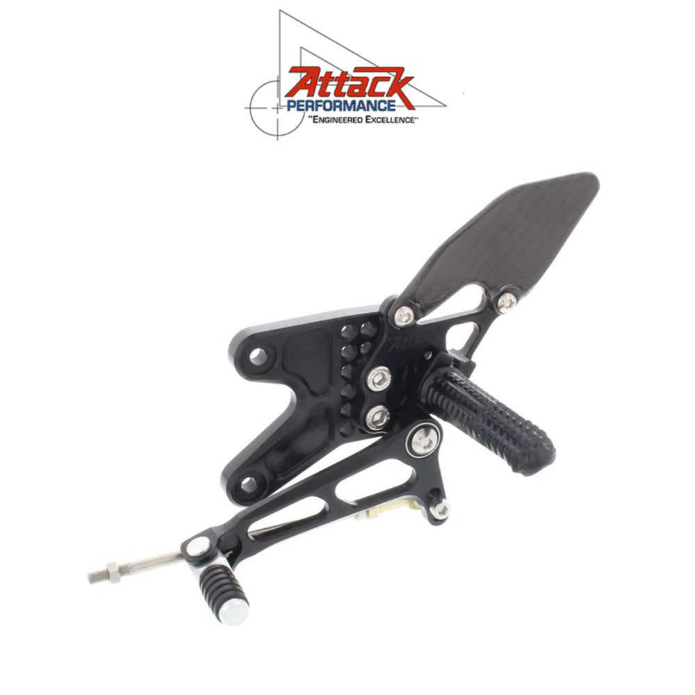 2022-2025年式 ヤマハ ＹＺＦ－Ｒ７用 アタックパフォーマンス製リアセット(ブラック)　Attack Performance REAR SET KIT, YAM R7 2022- , BLACK (消費税、送料込み)