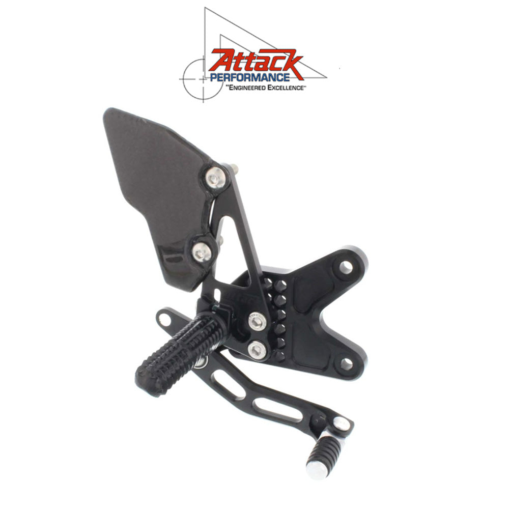 2022-2025年式 ヤマハ ＹＺＦ－Ｒ７用 アタックパフォーマンス製リアセット(ブラック)　Attack Performance REAR SET KIT, YAM R7 2022- , BLACK (消費税、送料込み)