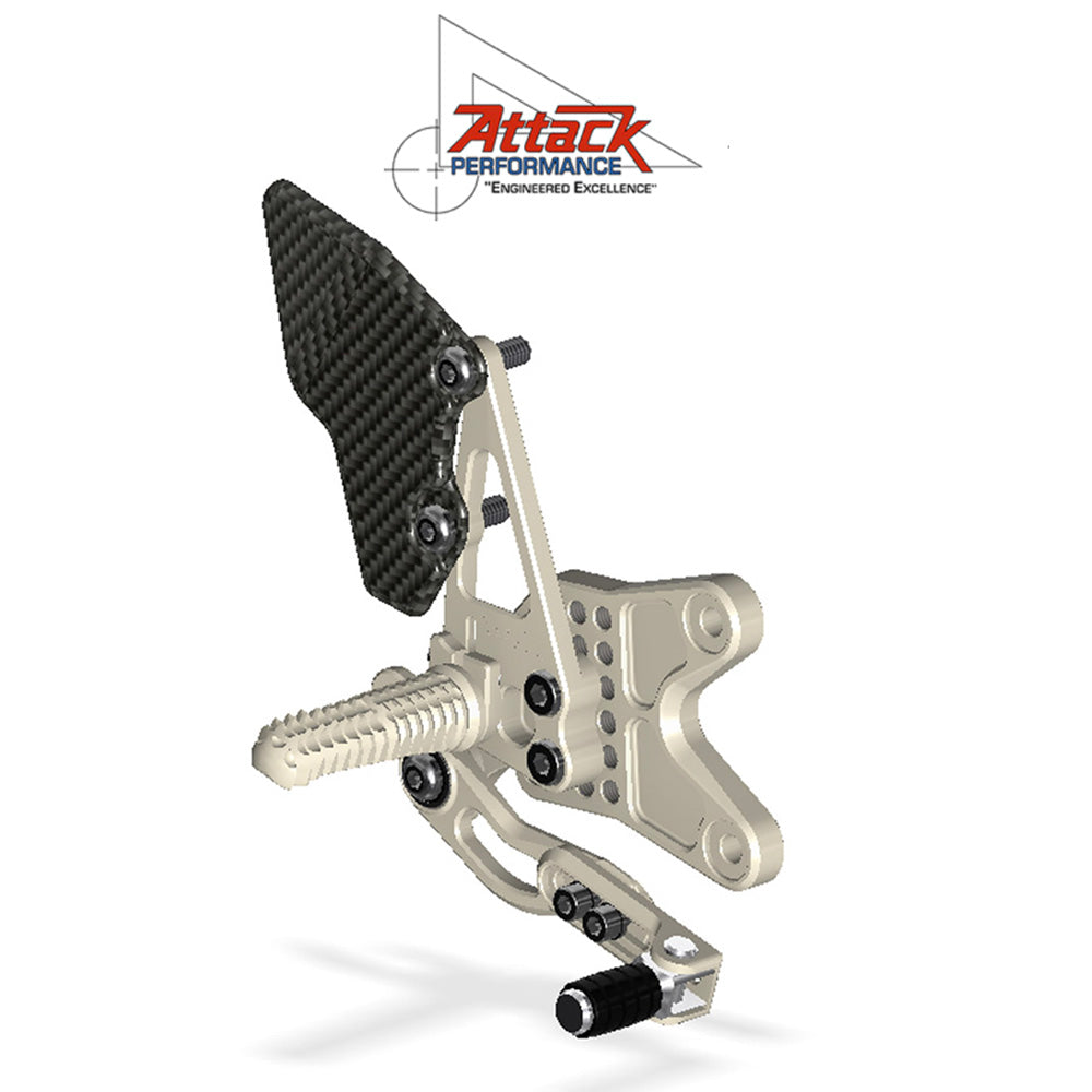 2022-2025年式 ヤマハ ＹＺＦ－Ｒ７用 アタックパフォーマンス製リアセット(エアロハード)　Attack Performance REAR SET KIT, YAM R7 2022- , AERO HARD (消費税、送料込み)