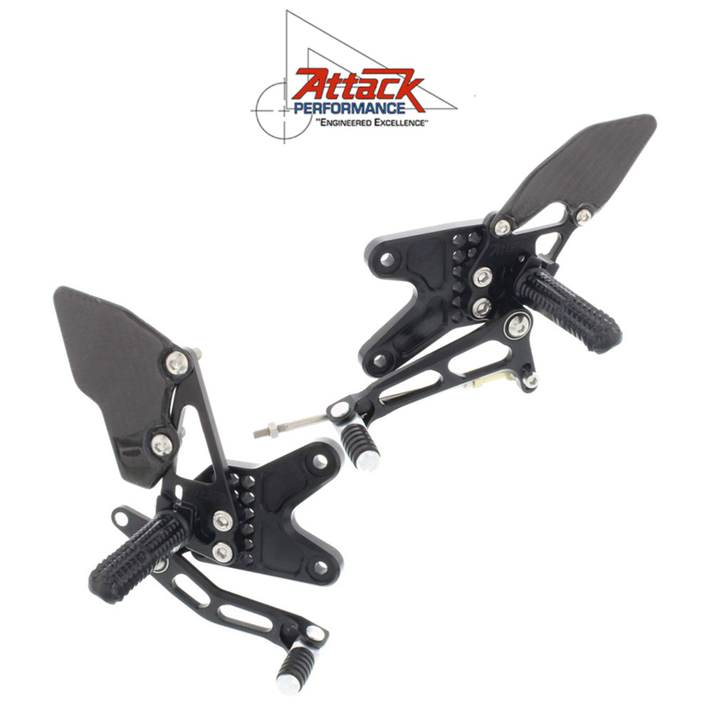 2022-2025年式 ヤマハ ＹＺＦ－Ｒ７用 アタックパフォーマンス製リアセット(ブラック)　Attack Performance REAR SET KIT, YAM R7 2022- , BLACK (消費税、送料込み)