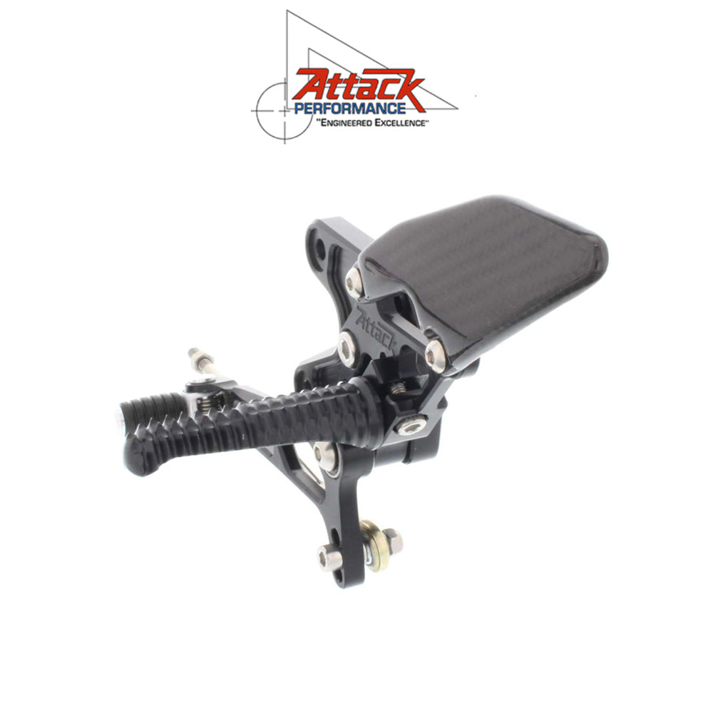 2022-2025年式 ヤマハ ＹＺＦ－Ｒ７用 アタックパフォーマンス製リアセット(ブラック)　Attack Performance REAR SET KIT, YAM R7 2022- , BLACK (消費税、送料込み)