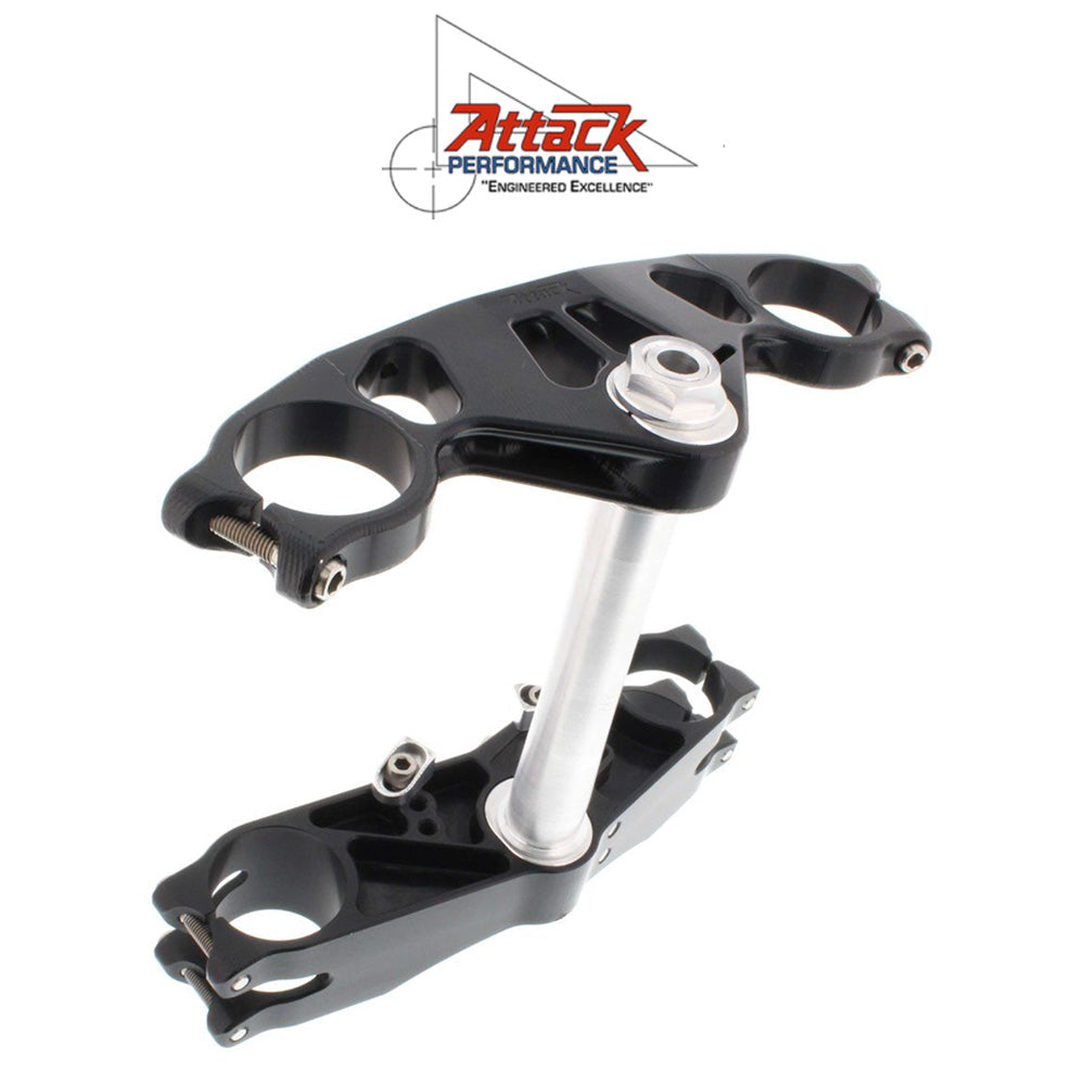 2022-2025年式 ヤマハ ＹＺＦ－Ｒ７用 アタックパフォーマンス製GPトリプルクランプキット(ブラック)　Attack Performance TRIPLE CLAMP KIT, GP, R7 22- BLACK (消費税、送料込み)