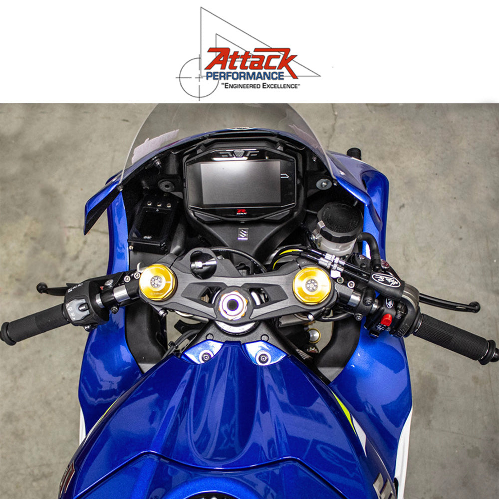 2022-2025年式 ヤマハ ＹＺＦ－Ｒ７用 アタックパフォーマンス製ゼロオフセット ハンドルバーキット 50mm (ブラック)　Attack Performance HANDLE BAR KIT, ZERO OFFSET, 50MM, BLACK (消費税、送料込み)
