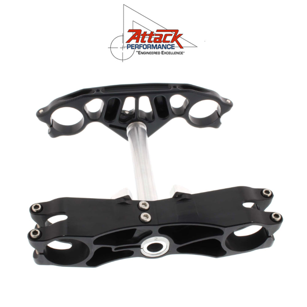 2022-2025年式 ヤマハ ＹＺＦ－Ｒ７用 アタックパフォーマンス製GPトリプルクランプキット(ブラック)　Attack Performance TRIPLE CLAMP KIT, GP, R7 22- BLACK (消費税、送料込み)