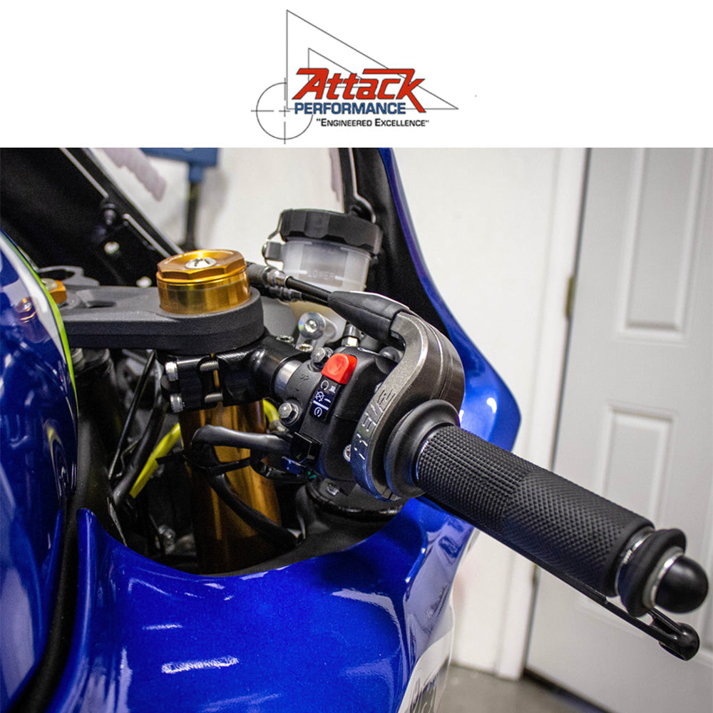 2022-2025年式 ヤマハ ＹＺＦ－Ｒ７用 アタックパフォーマンス製ゼロオフセット ハンドルバーキット 50mm (ブラック)　Attack Performance HANDLE BAR KIT, ZERO OFFSET, 50MM, BLACK (消費税、送料込み)