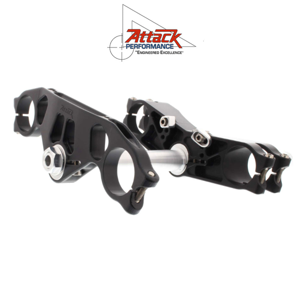 2022-2025年式 ヤマハ ＹＺＦ－Ｒ７用 アタックパフォーマンス製GPトリプルクランプキット(ブラック)　Attack Performance TRIPLE CLAMP KIT, GP, R7 22- BLACK (消費税、送料込み)