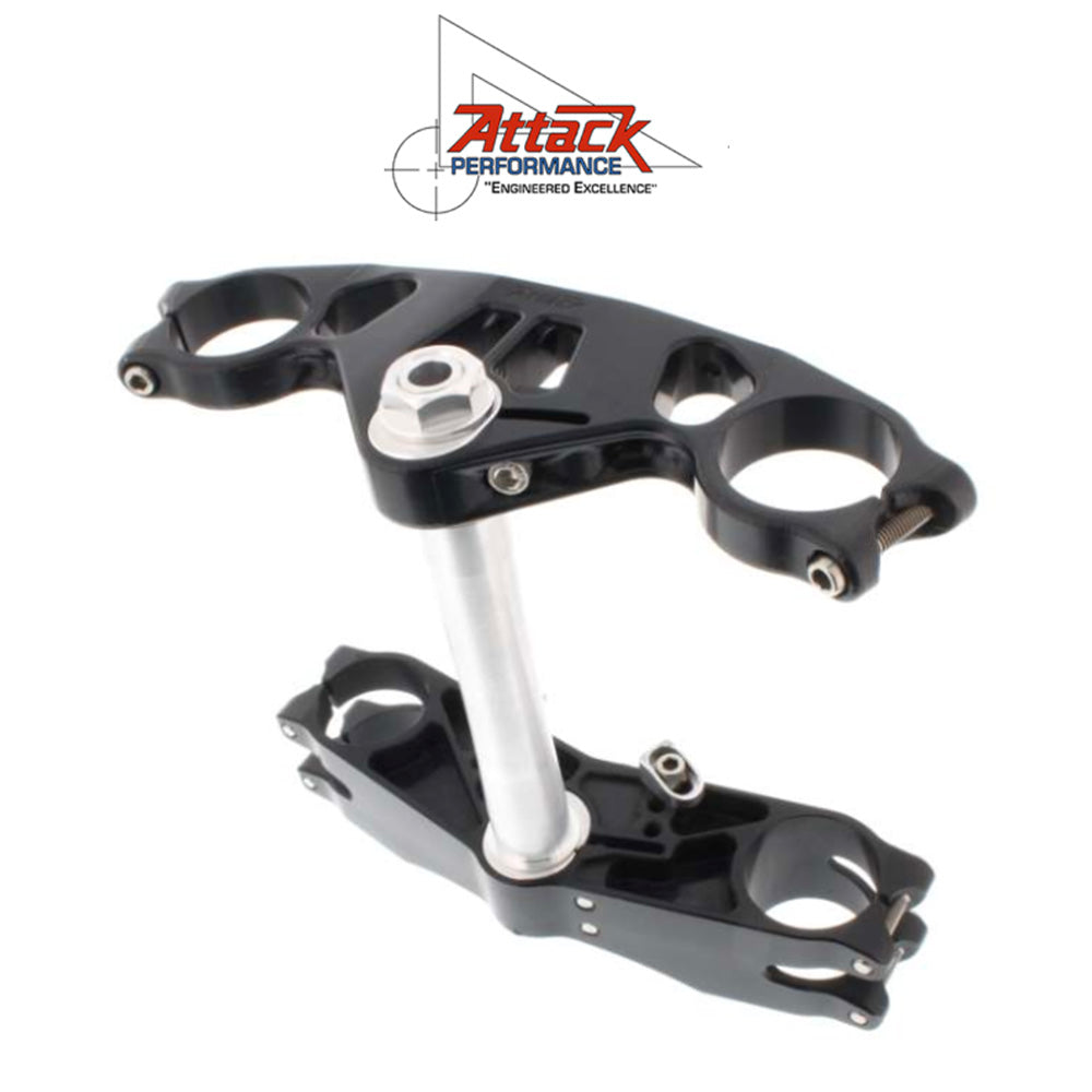 2022-2025年式 ヤマハ ＹＺＦ－Ｒ７用 アタックパフォーマンス製GPトリプルクランプキット(ブラック)　Attack Performance TRIPLE CLAMP KIT, GP, R7 22- BLACK (消費税、送料込み)