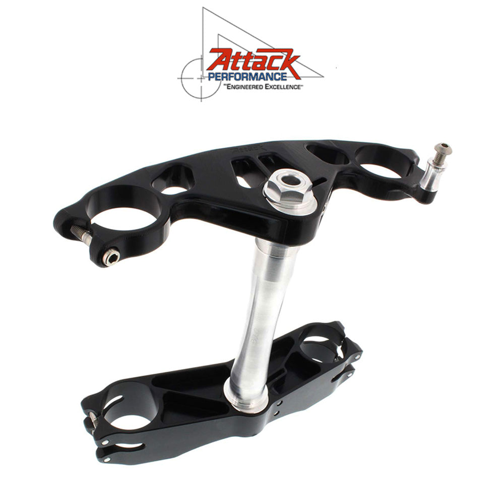 2013-2017年式 カワサキ Ｎｉｎｊａ ＺＸ－６Ｒ用 アタックパフォーマンス製トリプルクランプキット(ブラック)　Attack Performance TRIPLE CLAMP KIT, GP, ZXR636 13- (消費税、送料込み)