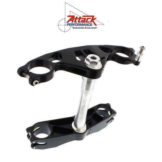 2013-2017年式 カワサキ Ｎｉｎｊａ ＺＸ－６Ｒ用 アタックパフォーマンス製トリプルクランプキット(ブラック)　Attack Performance TRIPLE CLAMP KIT, GP, ZXR636 13- (消費税、送料込み)