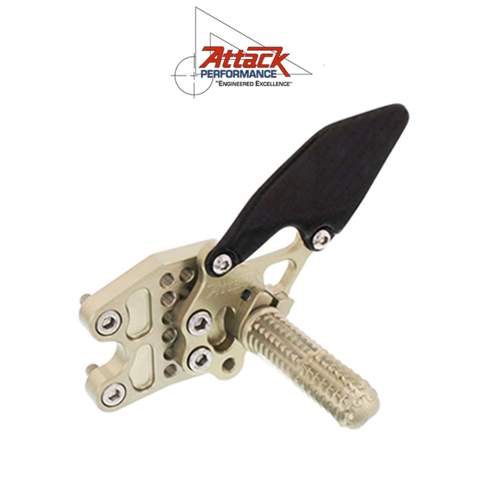 2017-2025年式 スズキ ＧＳＸ－Ｒ１０００Ｒ用 アタックパフォーマンス製リアセット(エアロハード)　Attack Performance REAR SET KIT WITH SHIFT LEVER, GSXR1000 17 - , AERO HARD (消費税、送料込み)