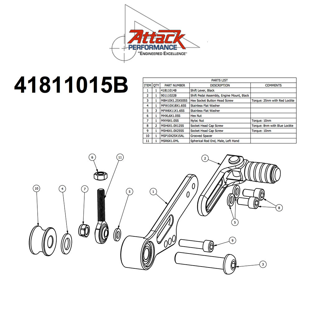 2011-2025年式 スズキ ＧＳＸ－Ｒ７５０用 アタックパフォーマンス製リアセット (エアロハード)　Attack Performance REAR SET KIT WITH SHIFT LEVER, GSXR600/750 11- , AERO HARD (消費税、送料込み)