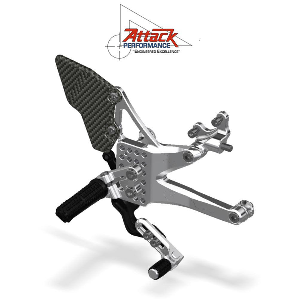 2018-2024年式 ドゥカティ パニガーレＶ４用 アタックパフォーマンス製リアセット(クリアー)　Attack Performance REAR SET KIT, DUCATI V4, 2018 -, CLEAR (消費税、送料込み)