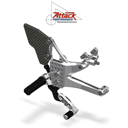 2018-2024年式 ドゥカティ パニガーレＶ４用 アタックパフォーマンス製リアセット(クリアー)　Attack Performance REAR SET KIT, DUCATI V4, 2018 -, CLEAR (消費税、送料込み)