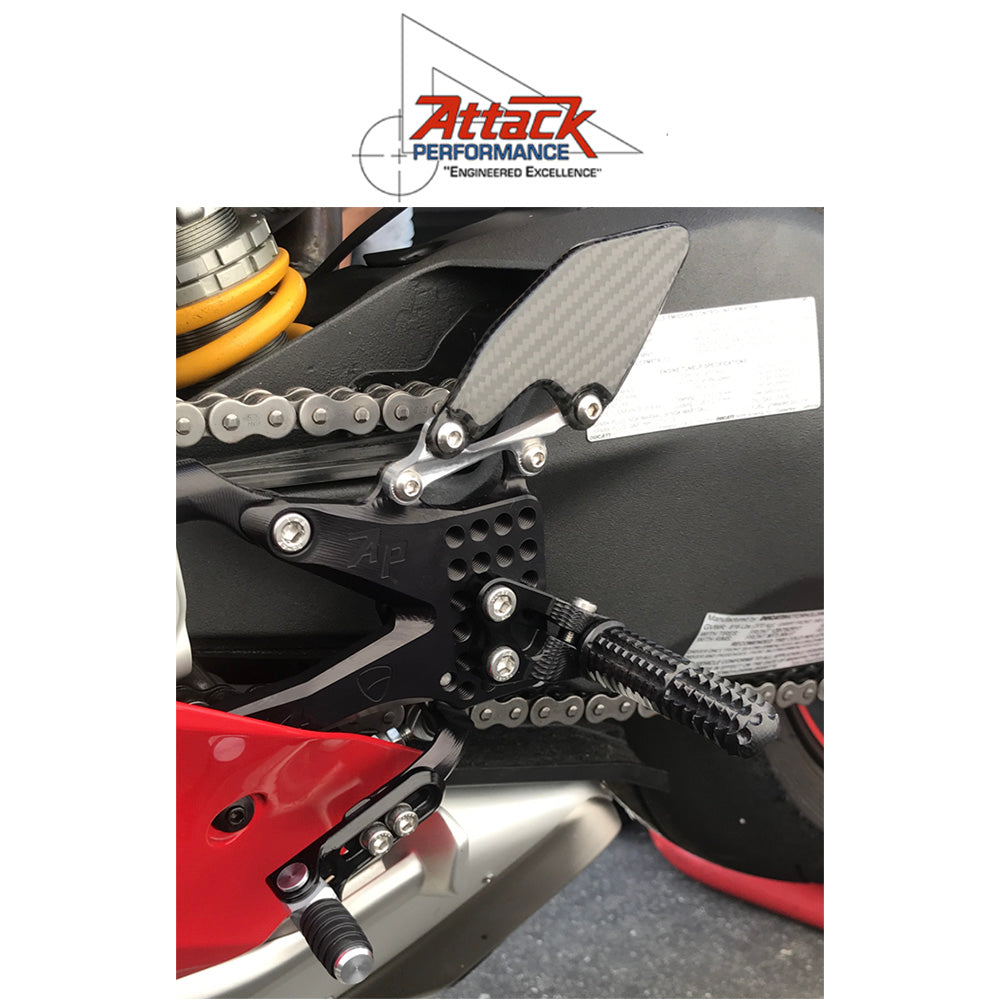 2018-2024年式 ドゥカティ パニガーレＶ４用 アタックパフォーマンス製リアセット(クリアー)　Attack Performance REAR SET KIT, DUCATI V4, 2018 -, CLEAR (消費税、送料込み)