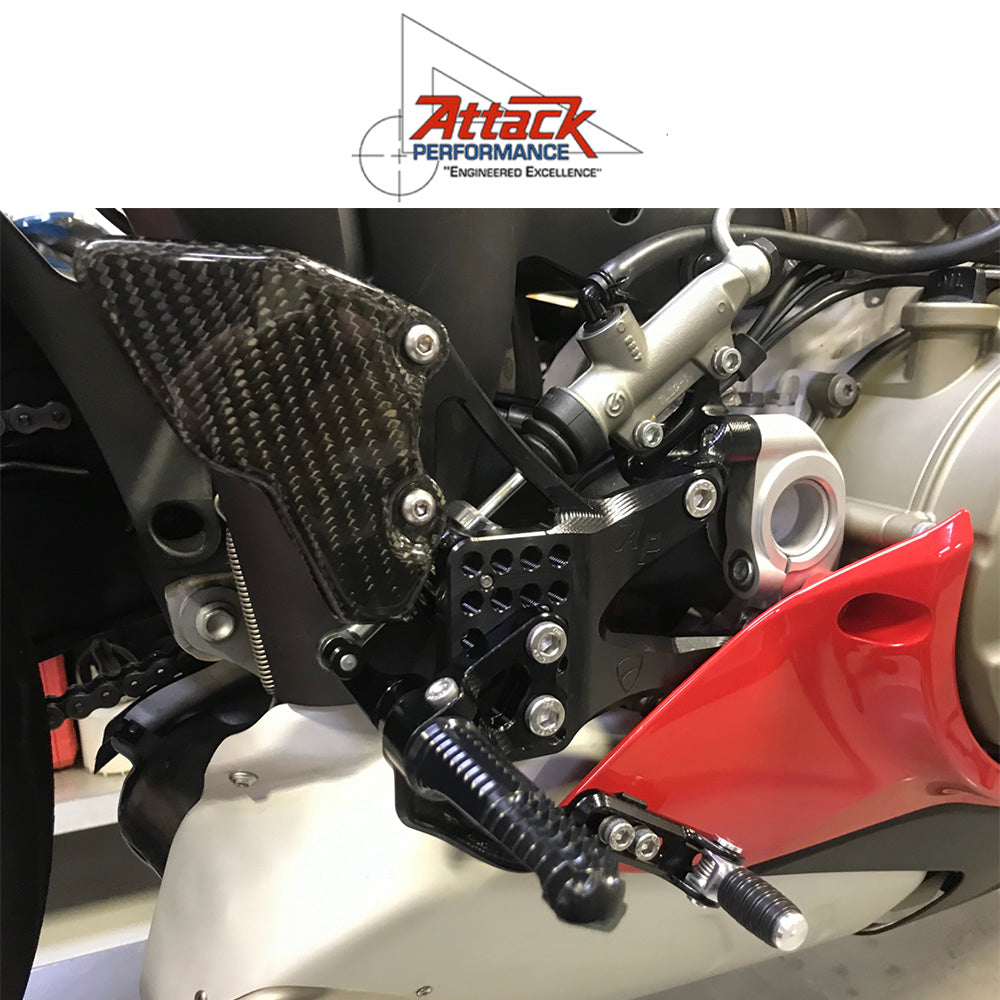 2018-2024年式 ドゥカティ パニガーレＶ４用 アタックパフォーマンス製リアセット(クリアー)　Attack Performance REAR SET KIT, DUCATI V4, 2018 -, CLEAR (消費税、送料込み)