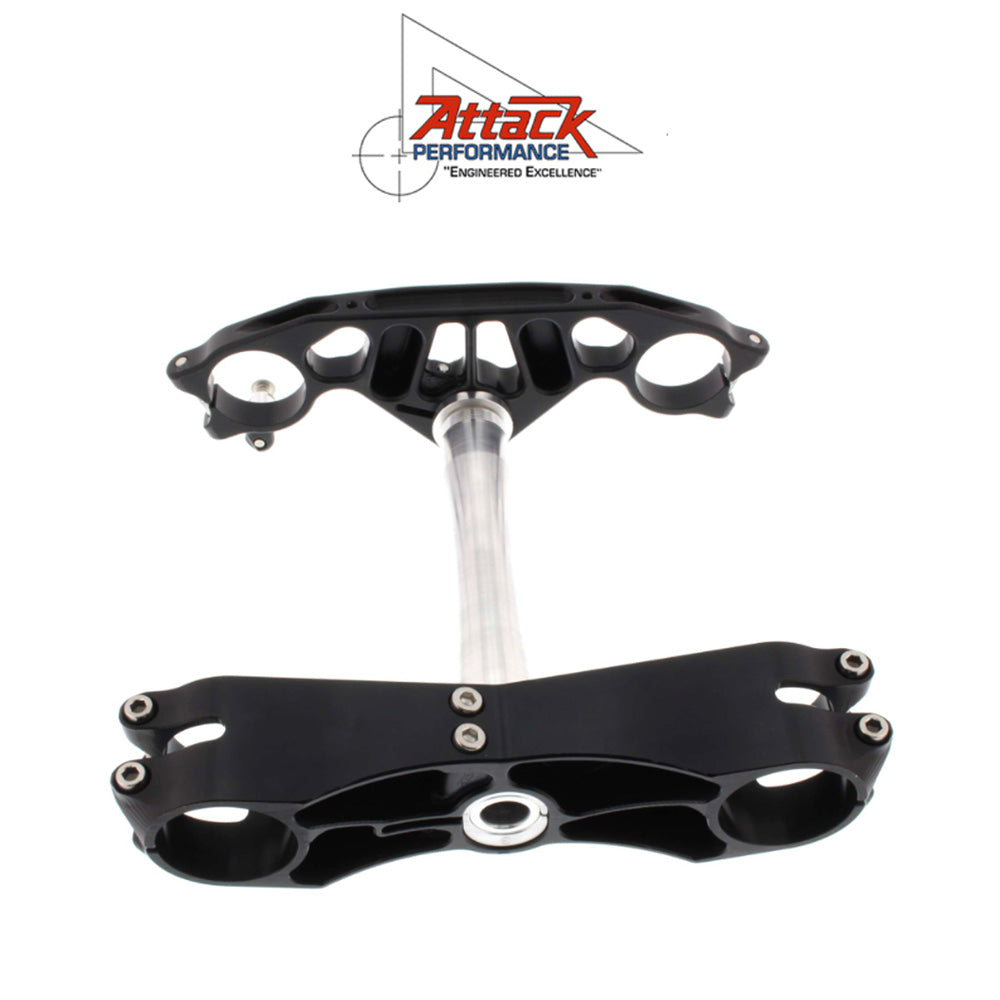 2016-2025年式 カワサキ Ｎｉｎｊａ ＺＸ－１０Ｒ用 アタックパフォーマンス製GPトリプルクランプキット(ブラック)　Attack Performance TRIPLE CLAMP KIT, GP, ZX-10 16-, BLACK (消費税、送料込み)