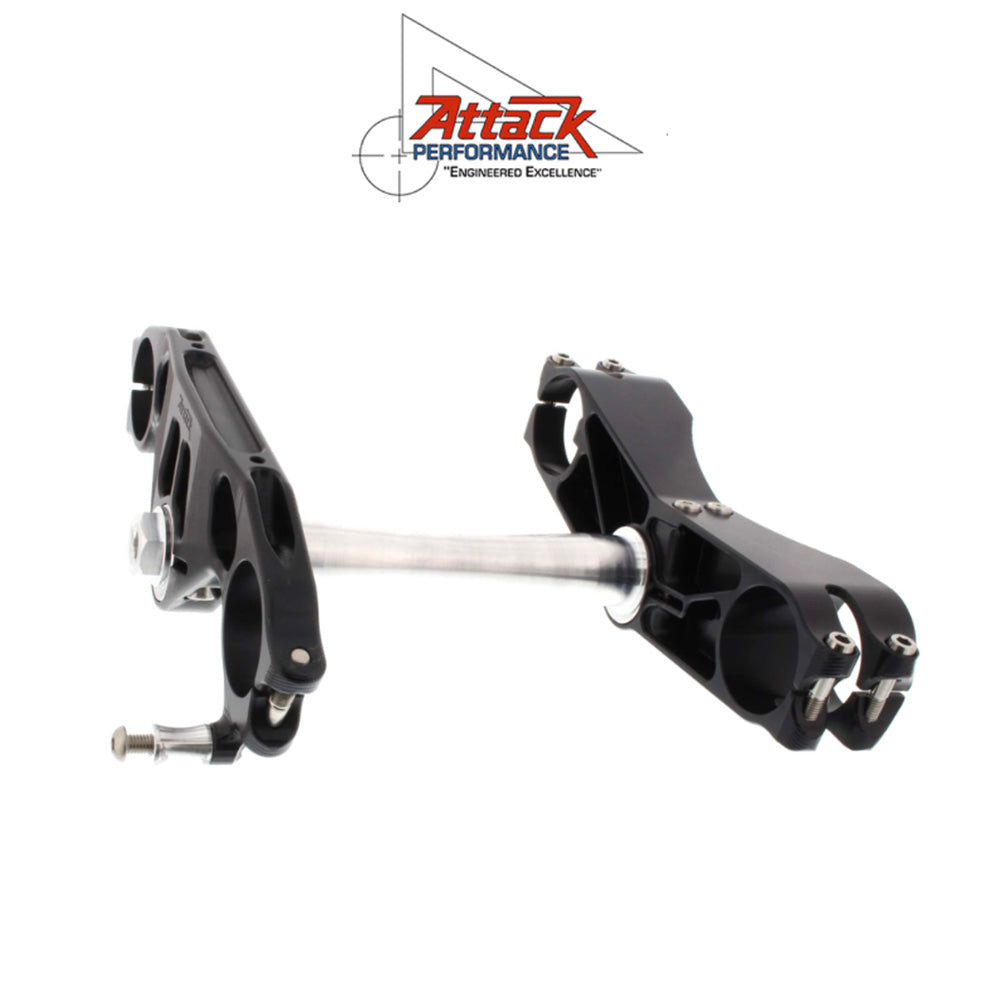 2016-2025年式 カワサキ Ｎｉｎｊａ ＺＸ－１０Ｒ用 アタックパフォーマンス製GPトリプルクランプキット(ブラック)　Attack Performance TRIPLE CLAMP KIT, GP, ZX-10 16-, BLACK (消費税、送料込み)