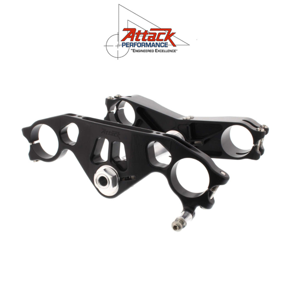 2016-2025年式 カワサキ Ｎｉｎｊａ ＺＸ－１０Ｒ用 アタックパフォーマンス製GPトリプルクランプキット(ブラック)　Attack Performance TRIPLE CLAMP KIT, GP, ZX-10 16-, BLACK (消費税、送料込み)