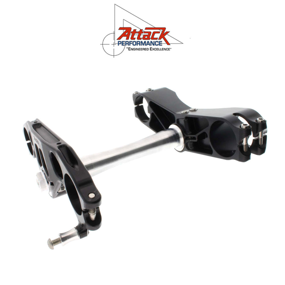 2016-2025年式 カワサキ Ｎｉｎｊａ ＺＸ－１０Ｒ用 アタックパフォーマンス製GPトリプルクランプキット(ブラック)　Attack Performance TRIPLE CLAMP KIT, GP, ZX-10 16-, BLACK (消費税、送料込み)