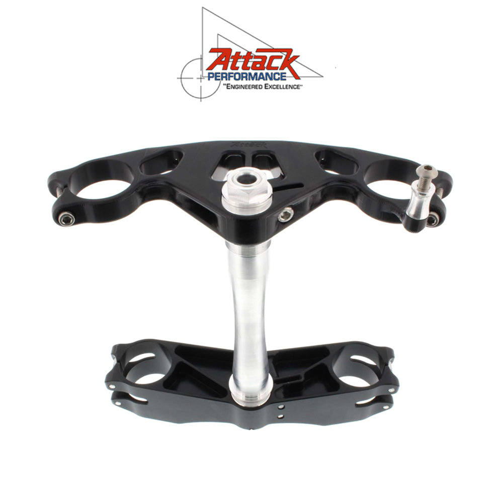 2016-2025年式 カワサキ Ｎｉｎｊａ ＺＸ－１０Ｒ用 アタックパフォーマンス製GPトリプルクランプキット(ブラック)　Attack Performance TRIPLE CLAMP KIT, GP, ZX-10 16-, BLACK (消費税、送料込み)