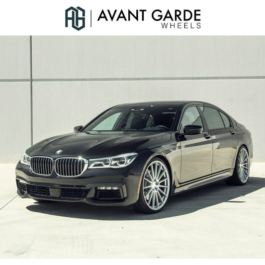ＢＭＷ ７シリーズ用 アバンギャルド M615 22x9J ET 25フロント 22x10.5J ET 35 リア シルバーマシン ホイール４本セット Avant Garde M615 Silver Machine Wheels for BMW 7 Series (送料無料)