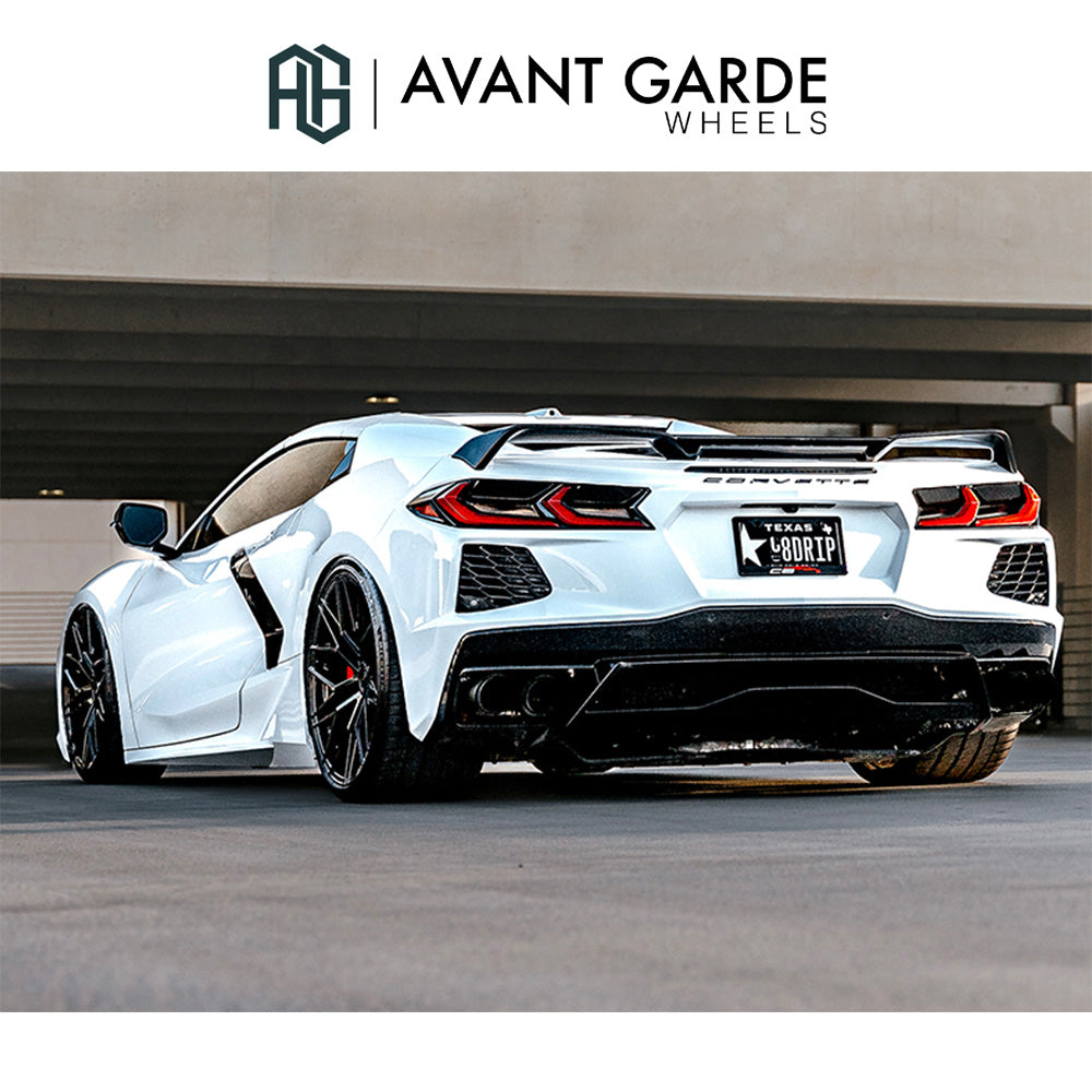 シボレー コルベット C8(Chevrolet Corvette)用 アバンギャルド M520R 20x9J ET 38フロント 21x12J ET 52 リア グロスブラック ホイール４本セット Avant Garde M520R Gloss Black 20x9J Front 21x12J Rear for Chevrolet Corvette C8 (送料無料)