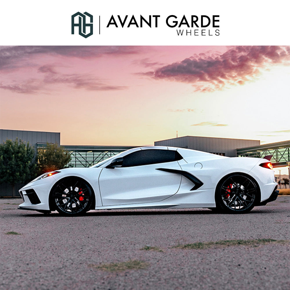シボレー コルベット C8(Chevrolet Corvette)用 アバンギャルド M520R 20x9J ET 38フロント 21x12J ET 52 リア グロスブラック ホイール４本セット Avant Garde M520R Gloss Black 20x9J Front 21x12J Rear for Chevrolet Corvette C8 (送料無料)