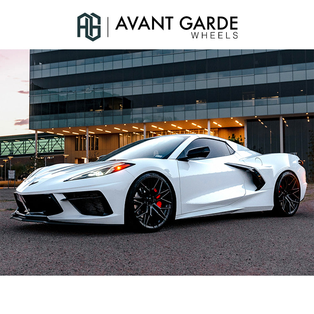 シボレー コルベット C8(Chevrolet Corvette)用 アバンギャルド M520R 20x9J ET 38フロント 21x12J ET 52 リア グロスブラック ホイール４本セット Avant Garde M520R Gloss Black 20x9J Front 21x12J Rear for Chevrolet Corvette C8 (送料無料)