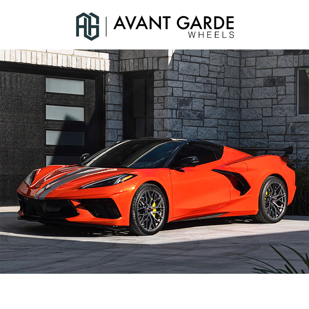 シボレー コルベット C8(Chevrolet Corvette)用 アバンギャルド M520R 19x8.5J フロント 20x11J リア ダークグラファイトメタリック ホイール４本セット Avant Garde M520R Dark Graphite Metallic 19x8.5J Front 20x11J Rear for Chevrolet Corvette C8 (送料無料)