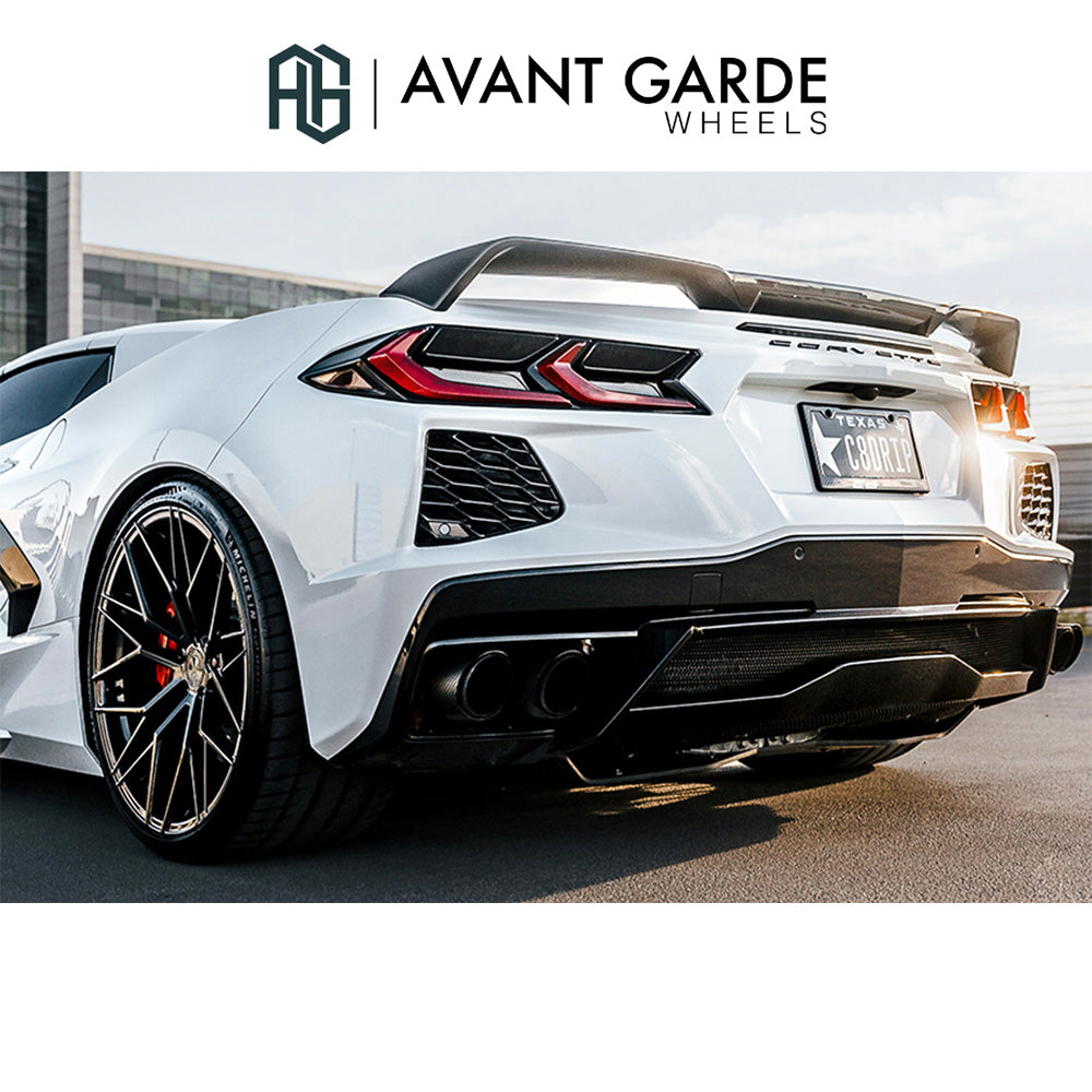 シボレー コルベット C8(Chevrolet Corvette)用 アバンギャルド M520R 20x9J ET 38フロント 21x12J ET 52 リア グロスブラック ホイール４本セット Avant Garde M520R Gloss Black 20x9J Front 21x12J Rear for Chevrolet Corvette C8 (送料無料)