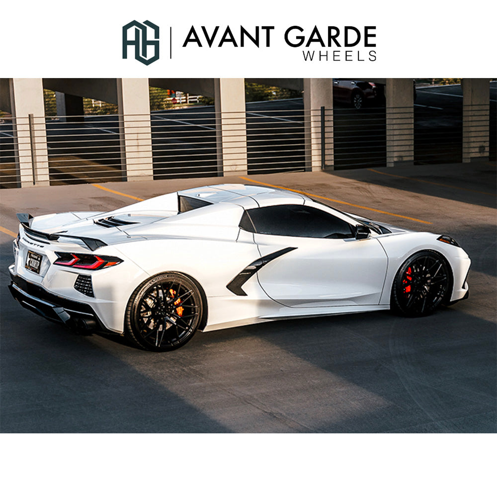 シボレー コルベット C8(Chevrolet Corvette)用 アバンギャルド M520R 20x9J ET 38フロント 21x12J ET 52 リア グロスブラック ホイール４本セット Avant Garde M520R Gloss Black 20x9J Front 21x12J Rear for Chevrolet Corvette C8 (送料無料)