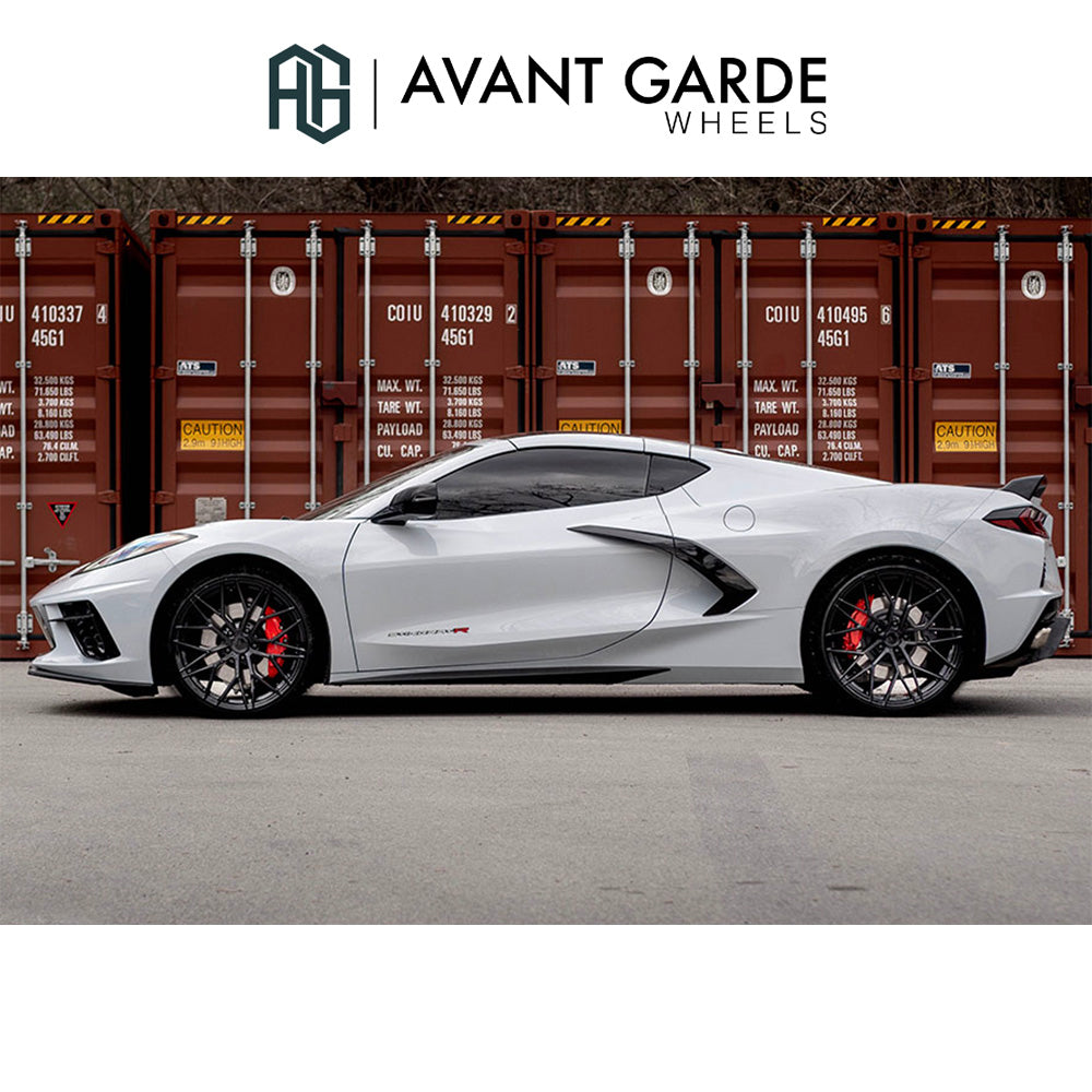シボレー コルベット C8(Chevrolet Corvette)用 アバンギャルド M520R 20x9J ET 38フロント 21x12J ET 52 リア グロスブラック ホイール４本セット Avant Garde M520R Gloss Black 20x9J Front 21x12J Rear for Chevrolet Corvette C8 (送料無料)