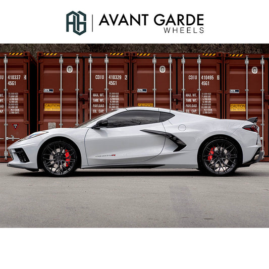シボレー コルベット C8(Chevrolet Corvette)用 アバンギャルド M520R 20x9J ET 38フロント 21x12J ET 52 リア グロスブラック ホイール４本セット Avant Garde M520R Gloss Black 20x9J Front 21x12J Rear for Chevrolet Corvette C8 (送料無料)