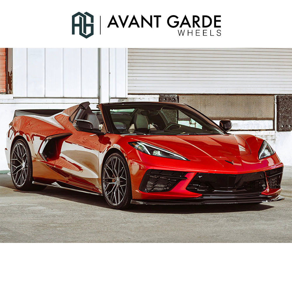 シボレー コルベット C8(Chevrolet Corvette)用 アバンギャルド M520R ダークメタリック 20x9J ET 38フロント 21x12J ET 52 リア ホイール４本セット Avant Garde M520R DARK GRAPHITE METALLIC 20x9J Front 21x12J Rear for Chevrolet Corvette C8 (送料無料)