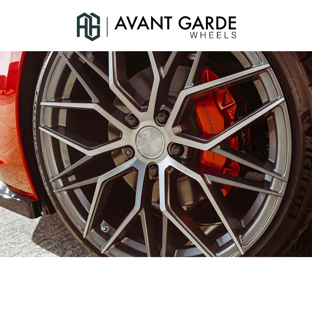 シボレー コルベット C8(Chevrolet Corvette)用 アバンギャルド M520R ダークメタリック 20x9J ET 38フロント 21x12J ET 52 リア ホイール４本セット Avant Garde M520R DARK GRAPHITE METALLIC 20x9J Front 21x12J Rear for Chevrolet Corvette C8 (送料無料)