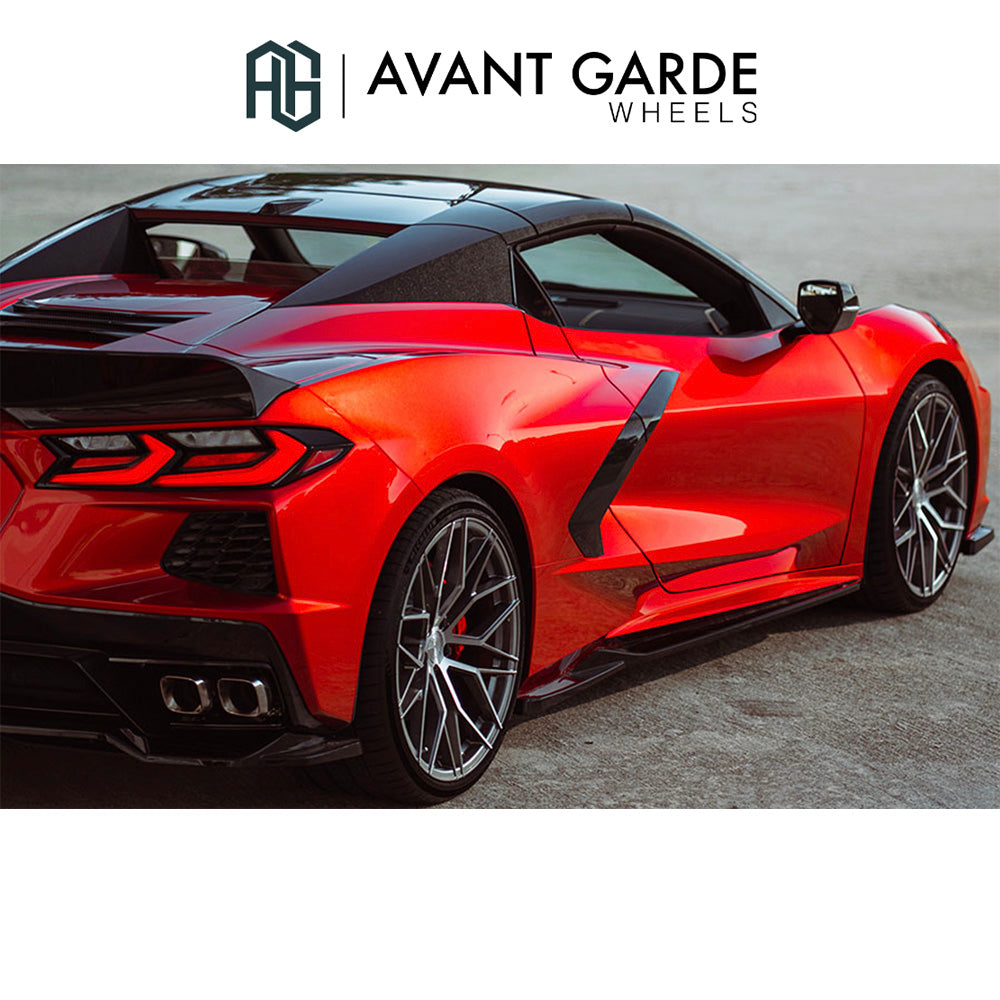 シボレー コルベット C8(Chevrolet Corvette)用 アバンギャルド M520R ダークメタリック 20x9J ET 38フロント 21x12J ET 52 リア ホイール４本セット Avant Garde M520R DARK GRAPHITE METALLIC 20x9J Front 21x12J Rear for Chevrolet Corvette C8 (送料無料)