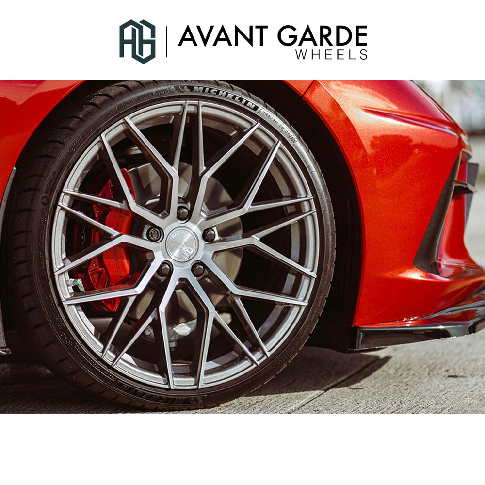 シボレー コルベット C8(Chevrolet Corvette)用 アバンギャルド M520R ダークメタリック 20x9J ET 38フロント 21x12J ET 52 リア ホイール４本セット Avant Garde M520R DARK GRAPHITE METALLIC 20x9J Front 21x12J Rear for Chevrolet Corvette C8 (送料無料)