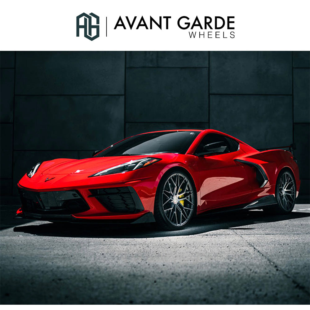 シボレー コルベット C8(Chevrolet Corvette)用 アバンギャルド M520R 19x8.5J フロント 20x11J リア ダークグラファイトメタリック ホイール４本セット Avant Garde M520R Dark Graphite Metallic 19x8.5J Front 20x11J Rear for Chevrolet Corvette C8 (送料無料)