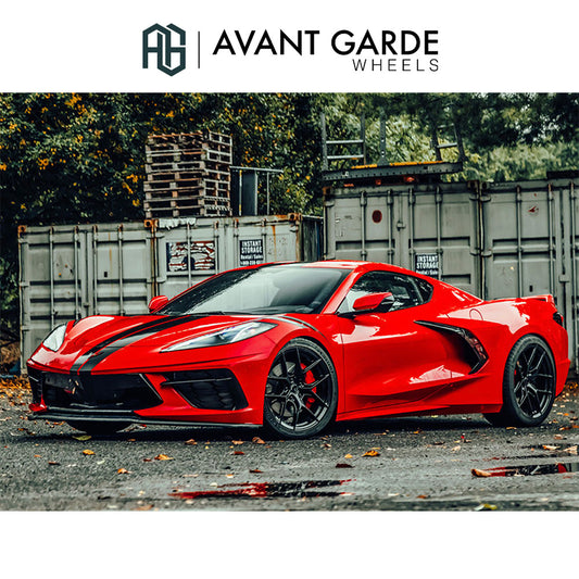 シボレー コルベット C8(Chevrolet Corvette)用 アバンギャルド M580R 20x9J ET 38フロント 21x12J ET 52 リア グロスブラック ホイール４本セット Avant Garde M580R Gloss Black 20x9J Front 21x12J Rear for Chevrolet Corvette C8 (消費税、送料込み)