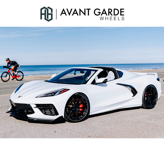 シボレー コルベット C8(Chevrolet Corvette)用 アバンギャルド M520R 20x9J ET 38フロント 21x12J ET 52 リア グロスブラック ホイール４本セット Avant Garde M520R Gloss Black 20x9J Front 21x12J Rear for Chevrolet Corvette C8 (送料無料)