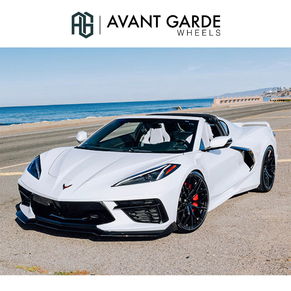 シボレー コルベット C8(Chevrolet Corvette)用 アバンギャルド M520R 20x9J ET 38フロント 21x12J ET 52 リア グロスブラック ホイール４本セット Avant Garde M520R Gloss Black 20x9J Front 21x12J Rear for Chevrolet Corvette C8 (送料無料)