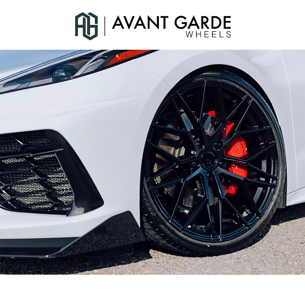 シボレー コルベット C8(Chevrolet Corvette)用 アバンギャルド M520R 20x9J ET 38フロント 21x12J ET 52 リア グロスブラック ホイール４本セット Avant Garde M520R Gloss Black 20x9J Front 21x12J Rear for Chevrolet Corvette C8 (送料無料)